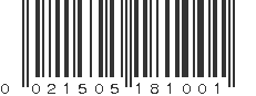 UPC 021505181001