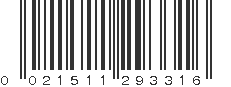 UPC 021511293316