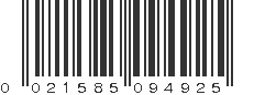 UPC 021585094925