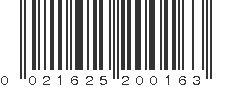 UPC 021625200163