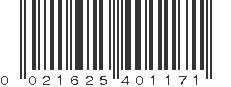 UPC 021625401171