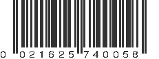 UPC 021625740058