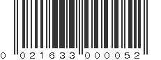 UPC 021633000052