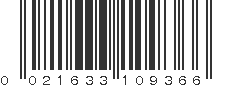 UPC 021633109366