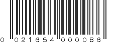 UPC 021654000086