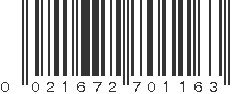 UPC 021672701163