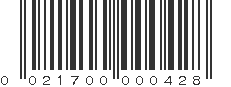 UPC 021700000428