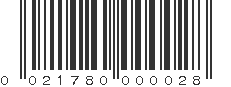 UPC 021780000028