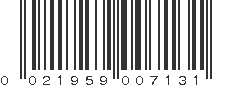 UPC 021959007131