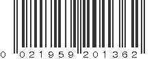 UPC 021959201362