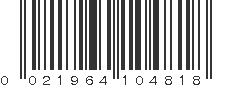 UPC 021964104818