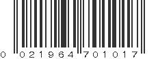 UPC 021964701017