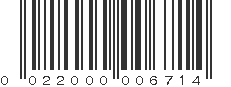 UPC 022000006714