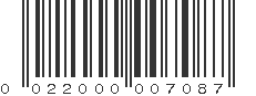 UPC 022000007087