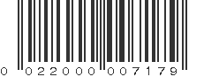 UPC 022000007179