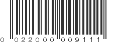 UPC 022000009111