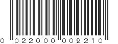 UPC 022000009210