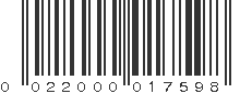 UPC 022000017598