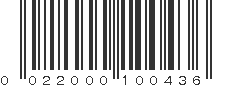 UPC 022000100436