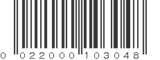 UPC 022000103048