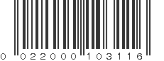 UPC 022000103116