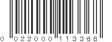 UPC 022000113368