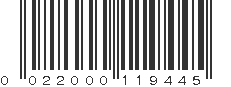 UPC 022000119445