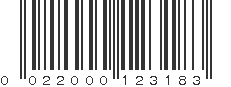 UPC 022000123183