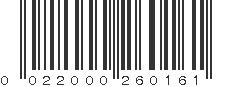 UPC 022000260161