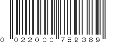 UPC 022000789389