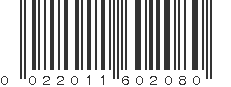 UPC 022011602080