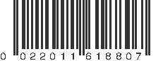 UPC 022011618807