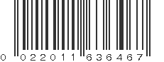 UPC 022011636467