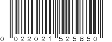 UPC 022021525850