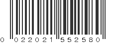 UPC 022021552580