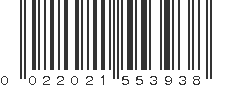 UPC 022021553938