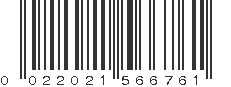 UPC 022021566761