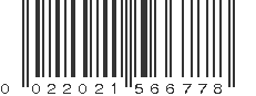 UPC 022021566778