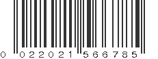 UPC 022021566785