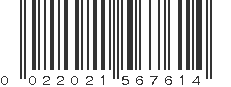 UPC 022021567614