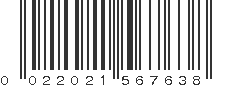 UPC 022021567638