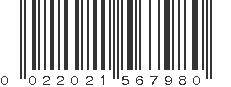 UPC 022021567980