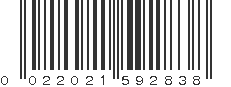 UPC 022021592838