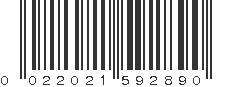 UPC 022021592890