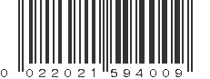 UPC 022021594009