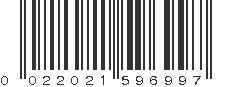 UPC 022021596997