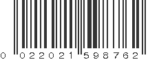 UPC 022021598762