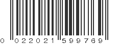 UPC 022021599769