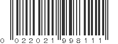 UPC 022021998111