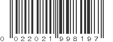 UPC 022021998197